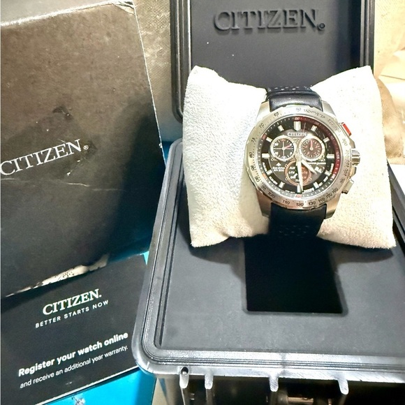 Citizen Promaster EcoDrive Chronograph Date Designer Sport Mens Watch - Picture 8 of 8